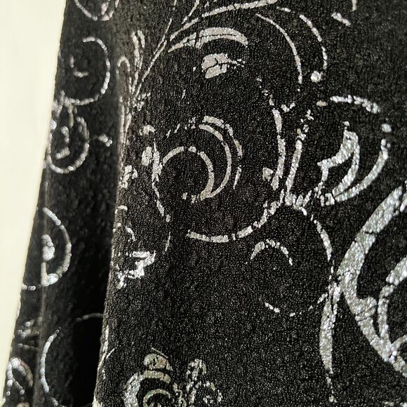 Catherines Black Label Tunic Top Textured Metallic Necklace 4X Holiday Event - Picture 8 of 9